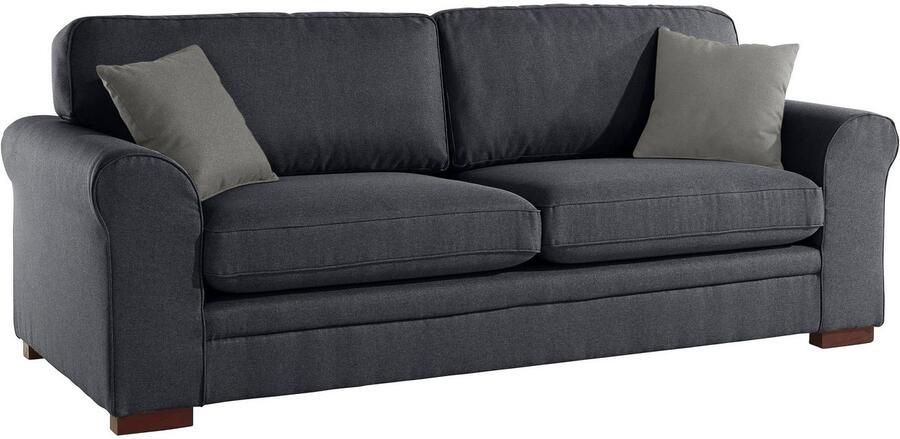 Home affaire 3-zitsbank Broughton zacht zitcomfort incl. 2 sierkussens opstaande naad - Foto 5
