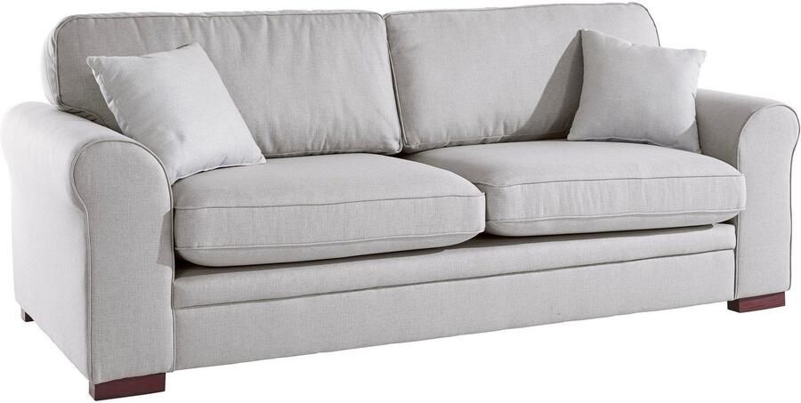 Home affaire 3-zitsbank Broughton zacht zitcomfort incl. 2 sierkussens opstaande naad - Foto 5