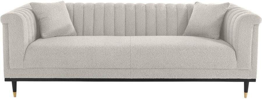 Home affaire 3-zitsbank Chamby New bouclé-structuurbekleding met stiksels bij de leuning - Foto 6