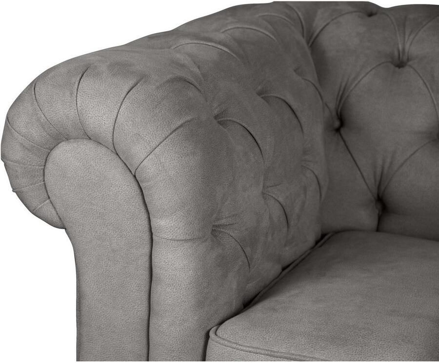 Home affaire Fauteuil CHARENTE Chesterfield golfsysteem afmetingen B D H: 105 89 74 cm