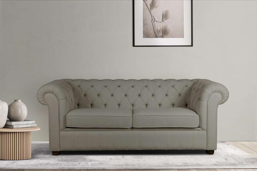 Home affaire 3-zitsbank CHARENTE optionele slaapbank Chesterfield-sofa bedfunctie met edele knoopbevestiging en typische armleuningen b d h 198 89 74 cm - Foto 10