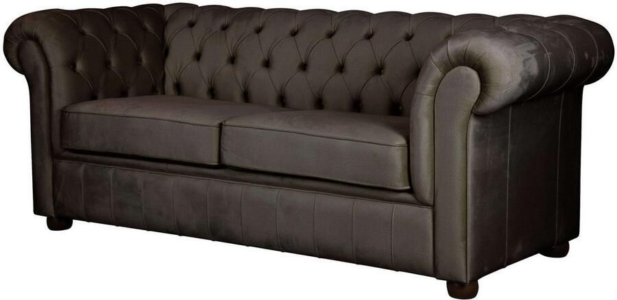 Home affaire 3-zitsbank CHARENTE optionele slaapbank Chesterfield-sofa bedfunctie met edele knoopbevestiging en typische armleuningen b d h 198 89 74 cm - Foto 5