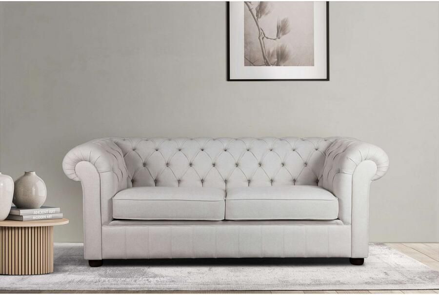 Home affaire 3-zitsbank CHARENTE optionele slaapbank Chesterfield-sofa bedfunctie met edele knoopbevestiging en typische armleuningen b d h 198 89 74 cm - Foto 5