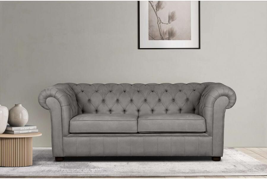 Home affaire 3-zitsbank CHARENTE optionele slaapbank Chesterfield-sofa bedfunctie met edele knoopbevestiging en typische armleuningen b d h 198 89 74 cm - Foto 4