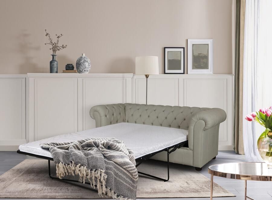 Home affaire 3-zitsbank CHARENTE optionele slaapbank Chesterfield-sofa bedfunctie met edele knoopbevestiging en typische armleuningen b d h 198 89 74 cm - Foto 2