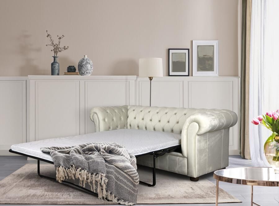 Home affaire 3-zitsbank CHARENTE optionele slaapbank Chesterfield-sofa bedfunctie met edele knoopbevestiging en typische armleuningen b d h 198 89 74 cm - Foto 2