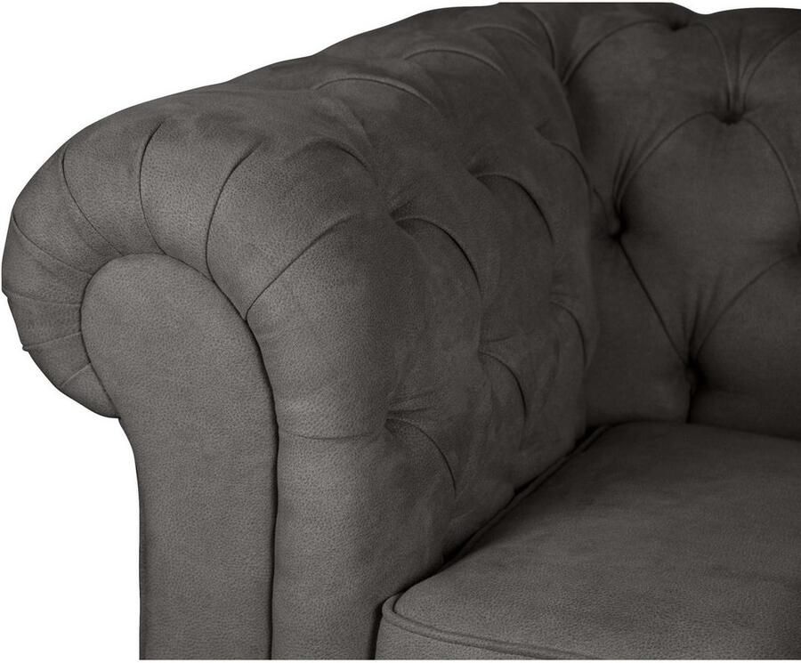 Home affaire Fauteuil CHARENTE Chesterfield golfsysteem afmetingen B D H: 105 89 74 cm