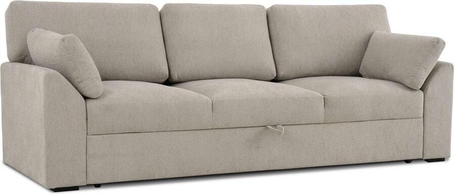 Home affaire 3-zitsbank Citry Breedte 233 cm chenille met bedfunctie ligoppervlak 144x190 cm - Foto 4