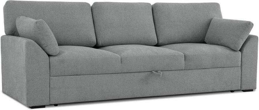 Home affaire 3-zitsbank Citry Breedte 233 cm chenille met bedfunctie ligoppervlak 144x190 cm - Foto 5