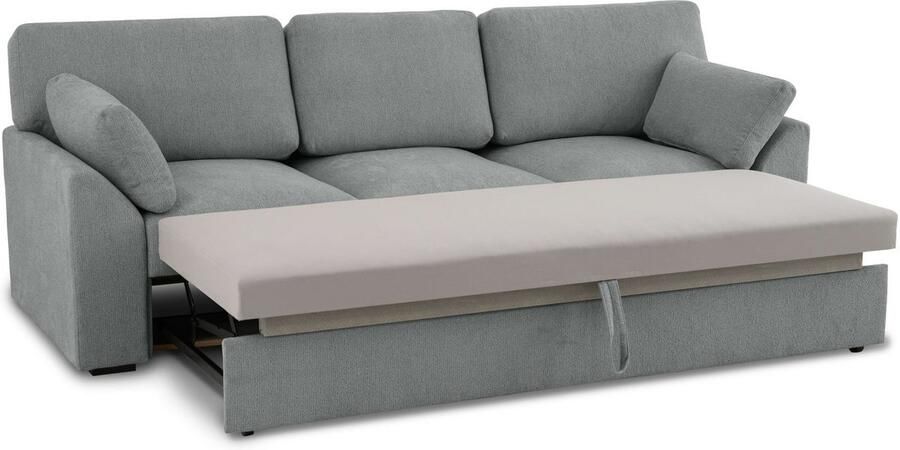Home affaire 3-zitsbank Citry Breedte 233 cm chenille met bedfunctie ligoppervlak 144x190 cm - Foto 3