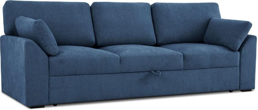 Home affaire 3-zitsbank Citry Breedte 233 cm chenille met bedfunctie ligoppervlak 144x190 cm - Foto 5