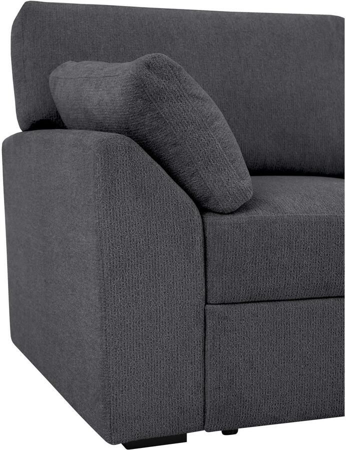 Home affaire 3-zitsbank Citry Breedte 233 cm chenille met bedfunctie ligoppervlak 144x190 cm