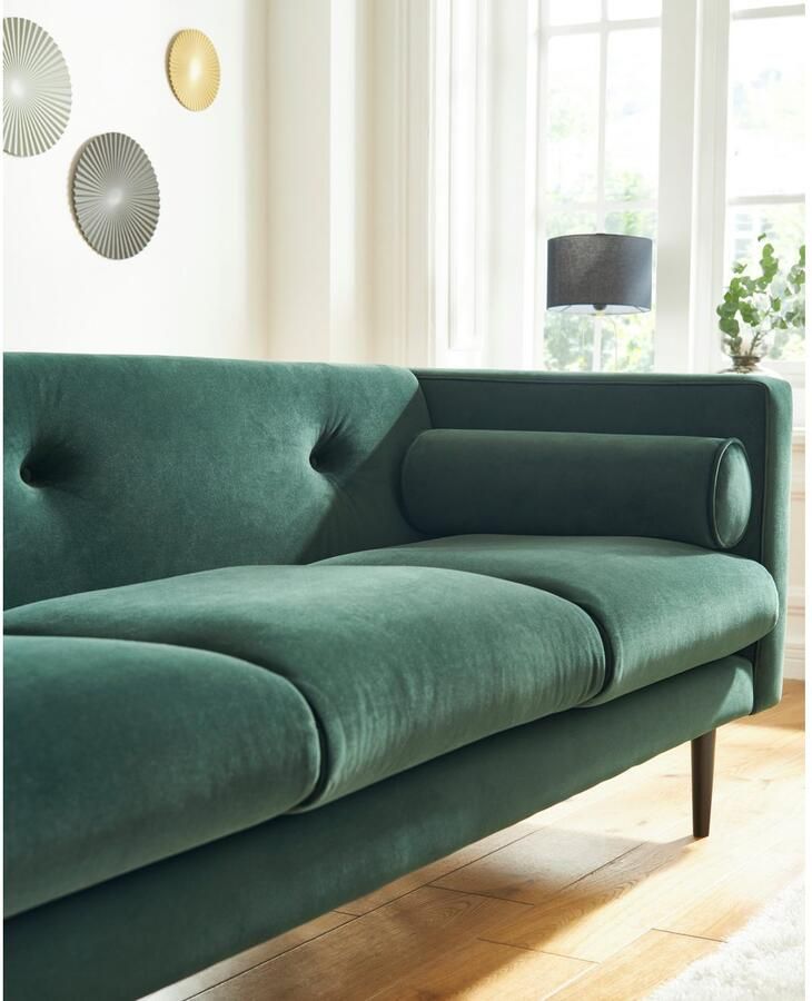 Home affaire 3-zitsbank Lillibeth designbank met golfondersteuning afmetingen B D H: 218 74 83 cm Sierkussen als tweezijdig te gebruiken kussen bekleding fluwelige look of cord - Foto 3