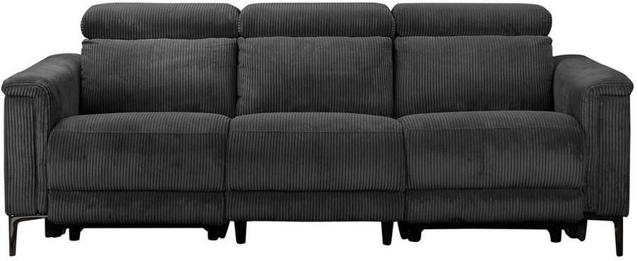 Home affaire 3-zitsbank Lund Cord met handmatige of elektrische relaxfunctie in 2 zitplaatsen - Foto 8