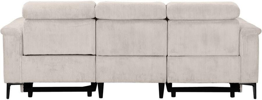 Home affaire 3-zitsbank Lund Cord met handmatige of elektrische relaxfunctie in 2 zitplaatsen - Foto 9
