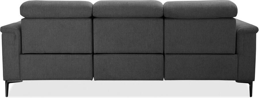 Home affaire 3-zitsbank Lund met handmatige en elektrische relaxfunctie in 2 zittingen (links en rechts) usb-c echt leer kunstleer weefstof