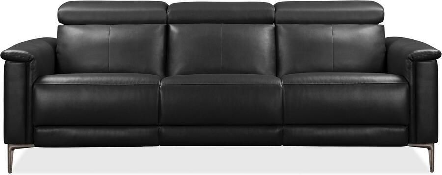 Home affaire 3-zitsbank Lund met handmatige en elektrische relaxfunctie in 2 zittingen (links en rechts) usb-a echt leer kunstleer geweven stof - Foto 7