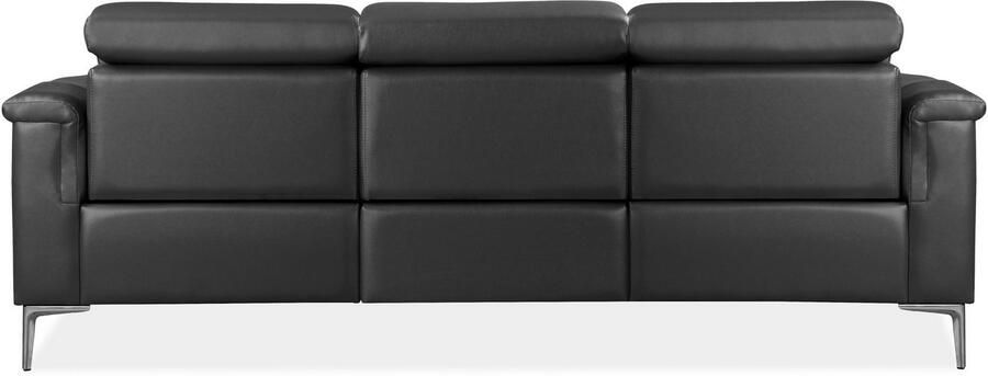 Home affaire 3-zitsbank Lund met handmatige en elektrische relaxfunctie in 2 zittingen (links en rechts) usb-c echt leer kunstleer weefstof