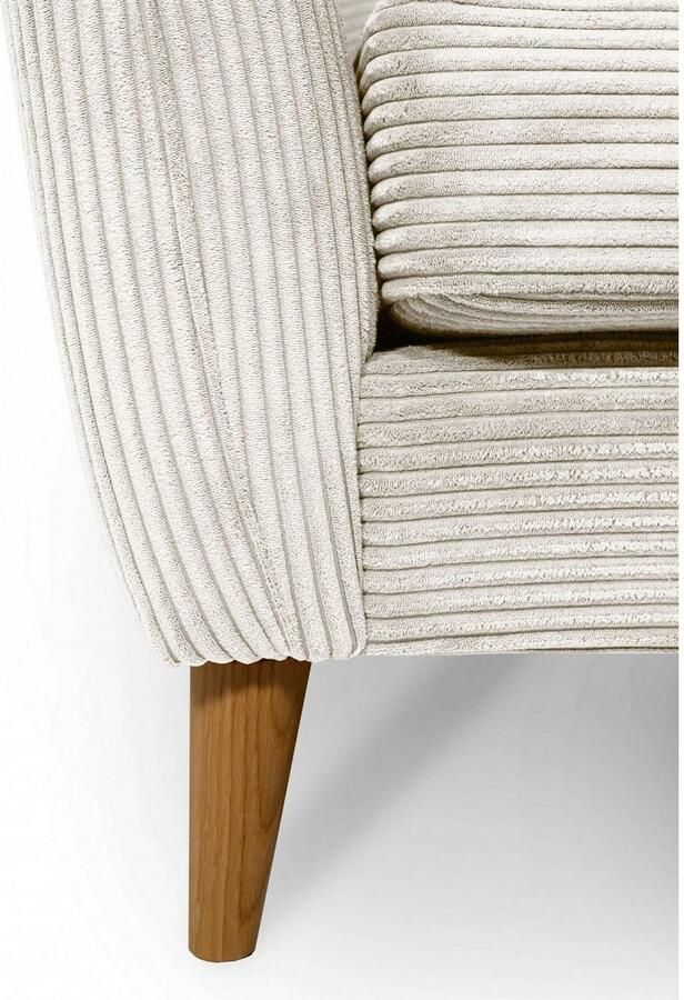 Home affaire 3-zitsbank MARSEILLE 3-zitsbank 206 cm cord vlakke weefsel structuur geweven stof - Foto 3