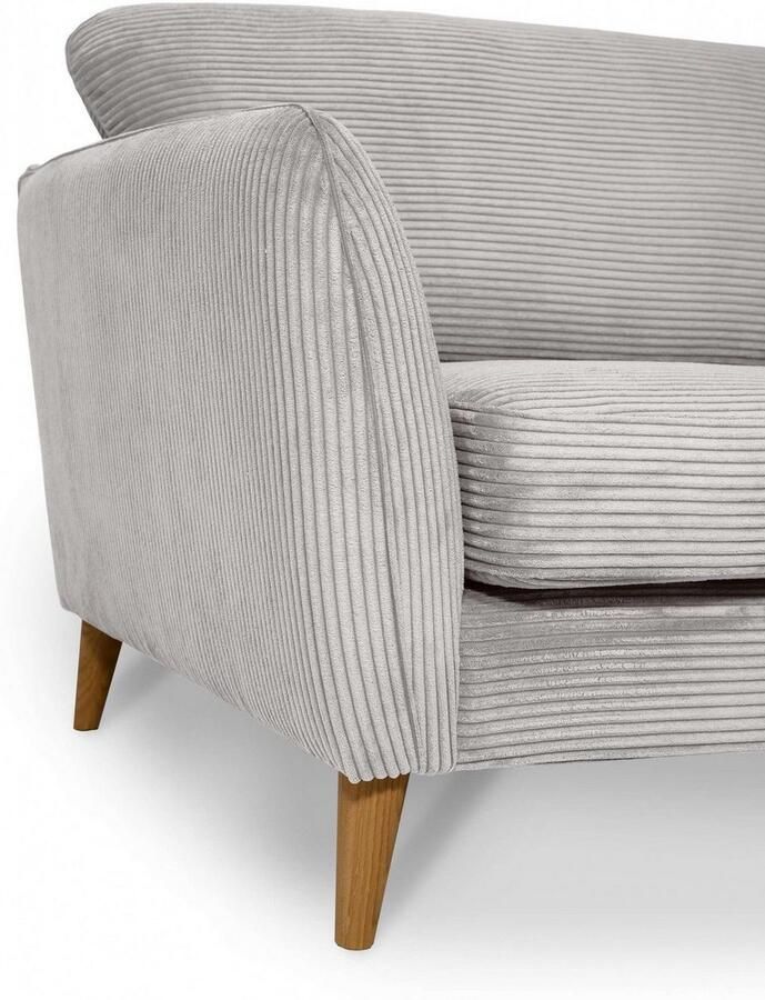 Home affaire 3-zitsbank MARSEILLE 3-zitsbank 206 cm cord vlakke weefsel structuur geweven stof