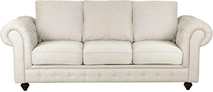 Home affaire 3-zitsbank MENDITTE Knoopstiksels in het armleuninggebied en aan de voorrand hoge kwaliteit - Foto 5