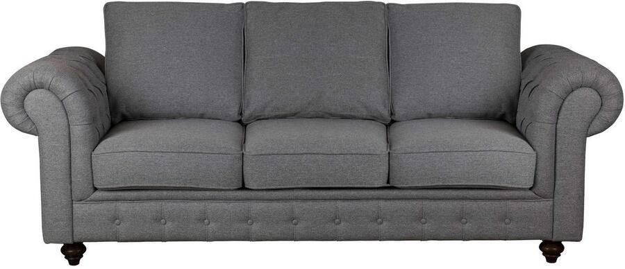 Home affaire 3-zitsbank MENDITTE Knoopstiksels in het armleuninggebied en aan de voorrand hoge kwaliteit - Foto 5