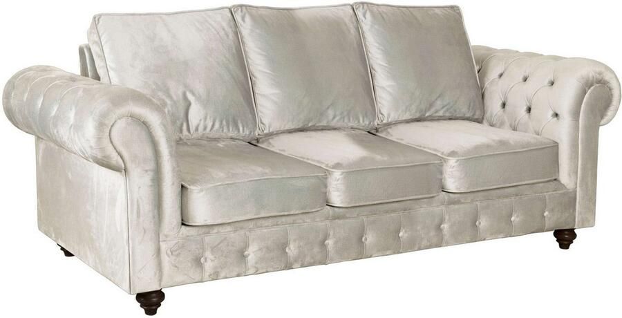 Home affaire 3-zitsbank MENDITTE Knoopstiksels in het armleuninggebied en aan de voorrand hoge kwaliteit - Foto 4