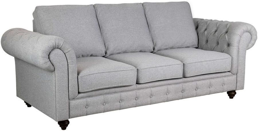 Home affaire 3-zitsbank MENDITTE Knoopstiksels in het armleuninggebied en aan de voorrand hoge kwaliteit - Foto 4