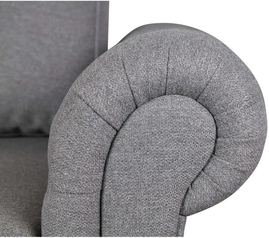 Home affaire 2-zitsbank MENDITTE Knoopstiksels in het armleuninggebied en aan de voorrand hoge kwaliteit