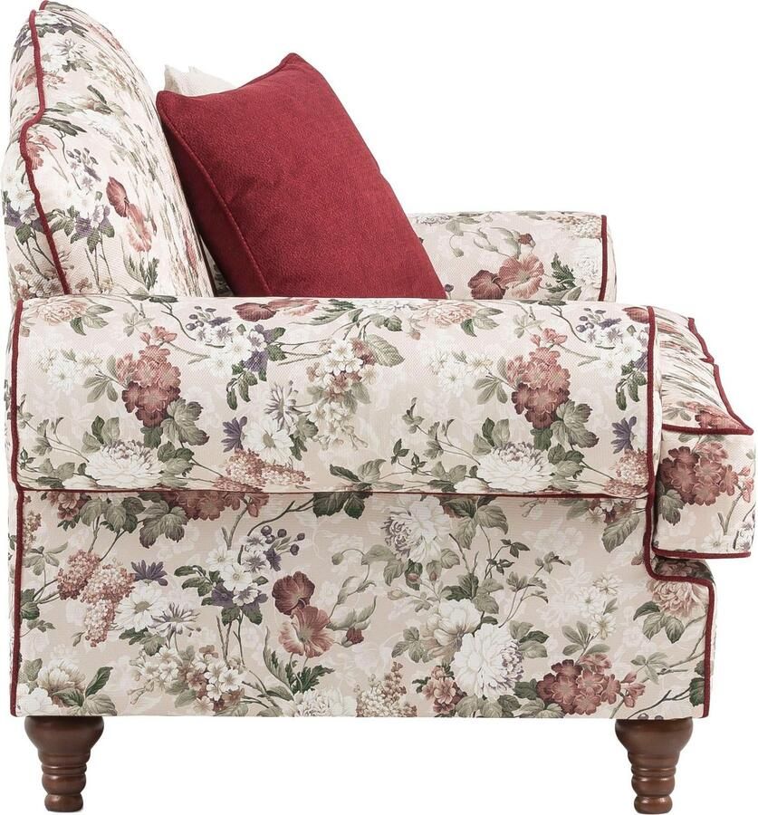 Home affaire 3-zitsbank met 4 sierkussens met gedraaide houten poten - Foto 2