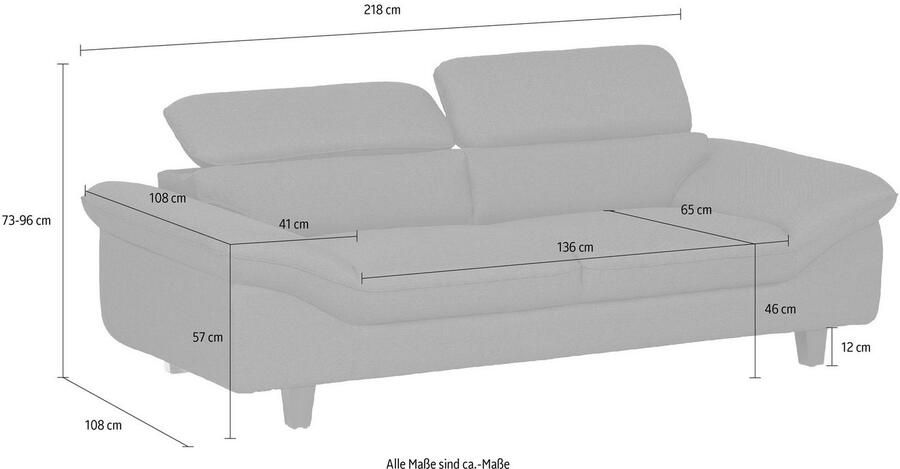 Home affaire 3-zitsbank Piloot Big-sofa met verstelbare rugleuning - Foto 3