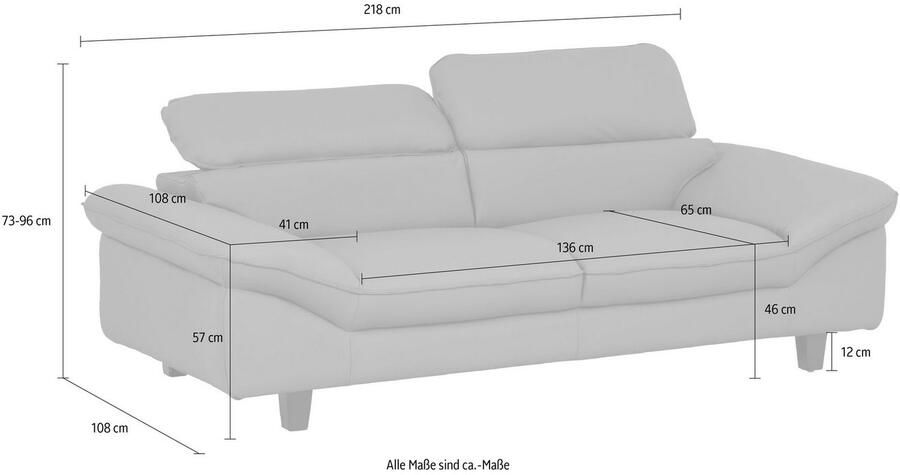Home affaire 3-zitsbank Piloot Big-sofa met verstelbare rugleuning - Foto 3