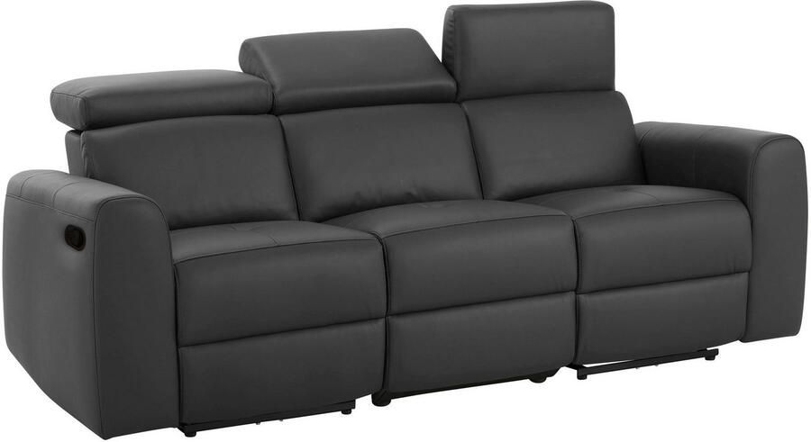 Home affaire 3-zitsbank Sentrano ook met elektrische functie met usb-aansluiting in 4 overtrekvarianten - Foto 3