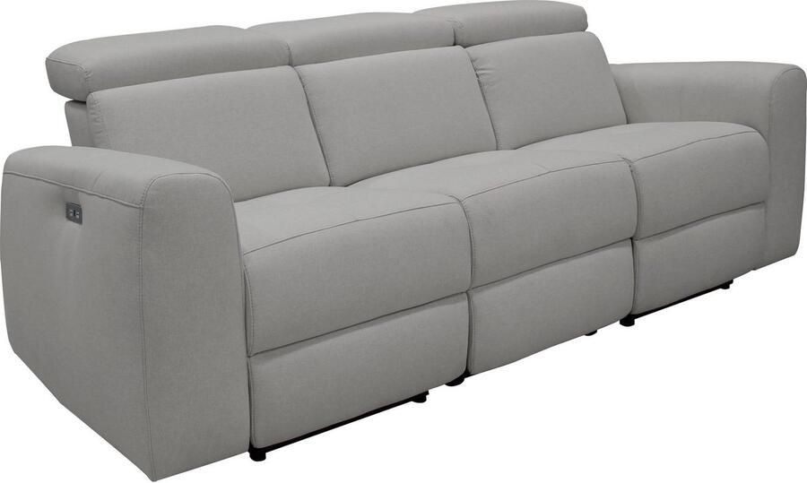 Home affaire 3-zitsbank Sentrano ook met elektrische functie met usb-aansluiting in 4 overtrekvarianten - Foto 6