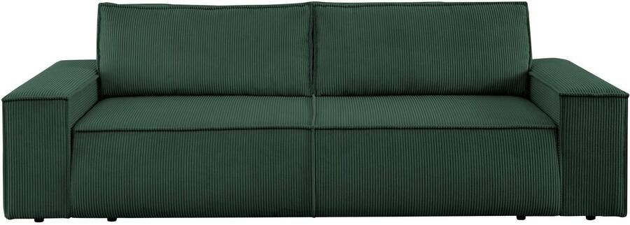 Home affaire 3-zitsbank SHERWOOD slaapbank (257 cm) ribfluweel velours vintage lederlook - Foto 13