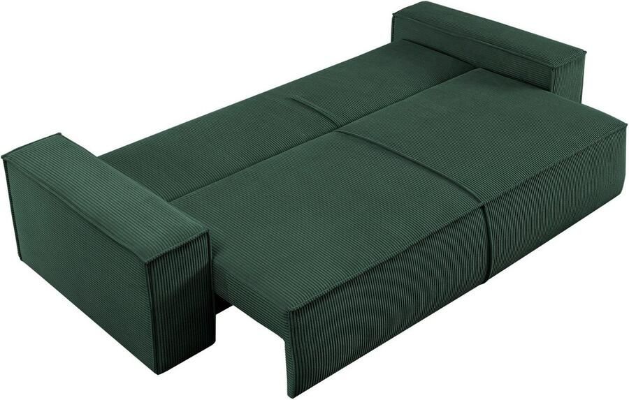 Home affaire 3-zitsbank SHERWOOD slaapbank (257 cm) ribfluweel velours vintage lederlook - Foto 7