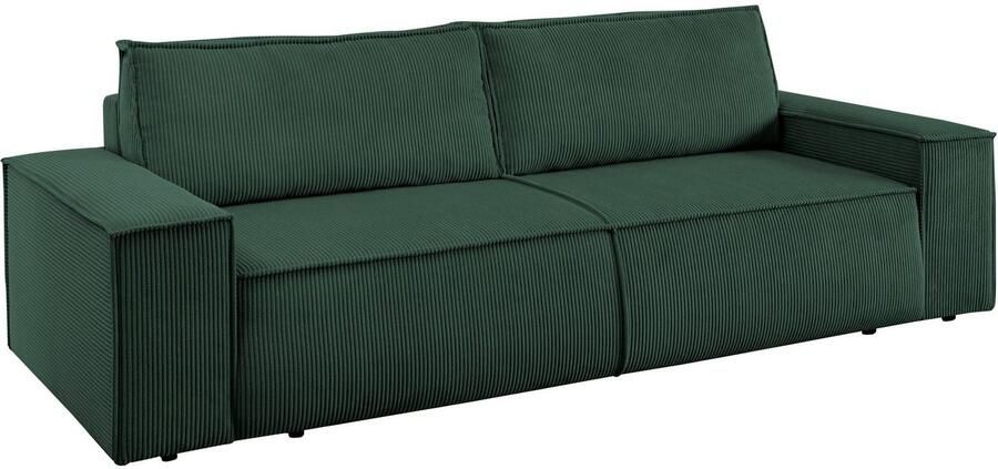 Home affaire 3-zitsbank SHERWOOD slaapbank (257 cm) ribfluweel velours vintage lederlook - Foto 12