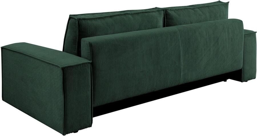 Home affaire 3-zitsbank SHERWOOD slaapbank (257 cm) ribfluweel velours vintage lederlook - Foto 11
