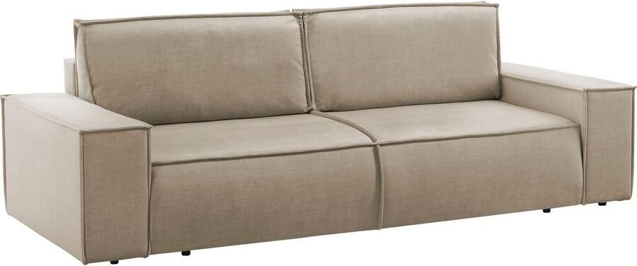 Home affaire 3-zitsbank SHERWOOD slaapbank (257 cm) ribfluweel velours vintage lederlook - Foto 12