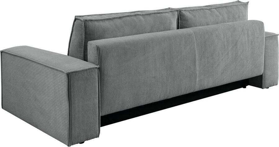 Home affaire 3-zitsbank SHERWOOD slaapbank (257 cm) ribfluweel velours vintage lederlook - Foto 16