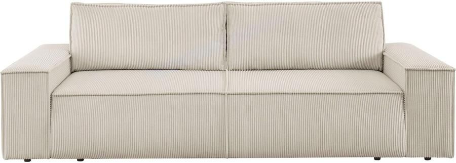 Home affaire 3-zitsbank SHERWOOD slaapbank (257 cm) ribfluweel velours vintage lederlook - Foto 18