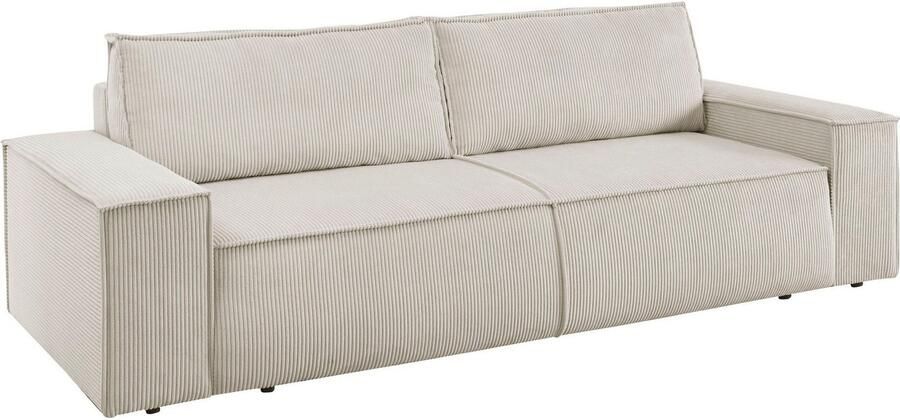 Home affaire 3-zitsbank SHERWOOD slaapbank (257 cm) ribfluweel velours vintage lederlook - Foto 17