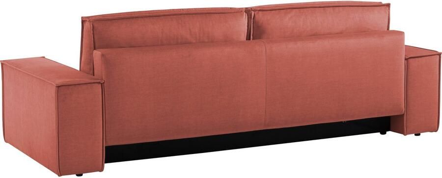 Home affaire 3-zitsbank SHERWOOD slaapbank (257 cm) ribfluweel velours vintage lederlook - Foto 13