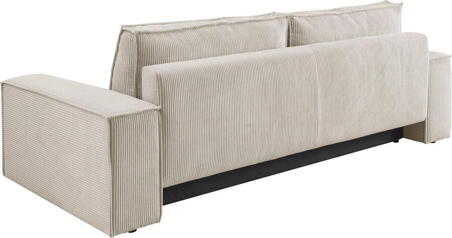 Home affaire 3-zitsbank SHERWOOD slaapbank (257 cm) ribfluweel velours vintage lederlook - Foto 16