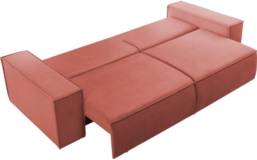 Home affaire 3-zitsbank SHERWOOD slaapbank (257 cm) ribfluweel velours vintage lederlook - Foto 9