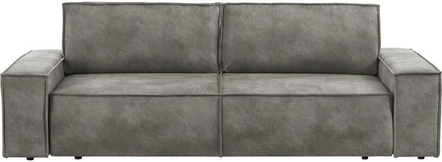 Home affaire 3-zitsbank SHERWOOD slaapbank (257 cm) ribfluweel velours vintage lederlook - Foto 14