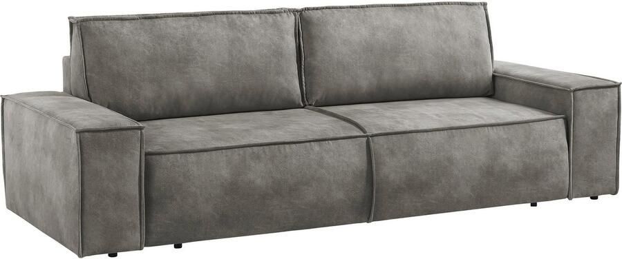 Home affaire 3-zitsbank SHERWOOD slaapbank (257 cm) ribfluweel velours vintage lederlook - Foto 12