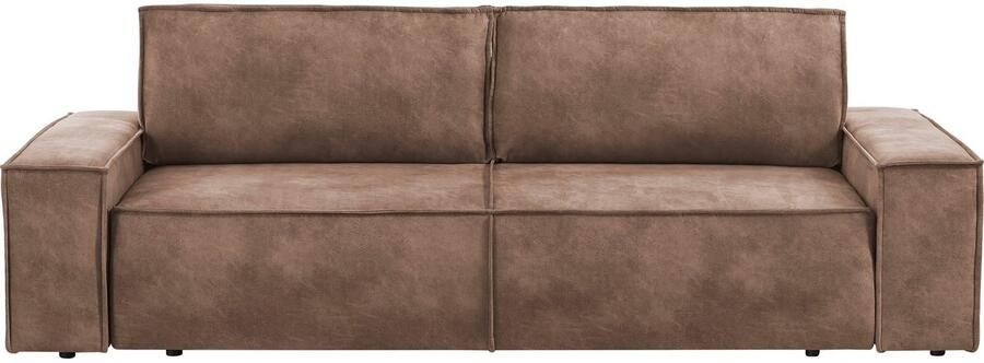 Home affaire 3-zitsbank SHERWOOD slaapbank (257 cm) ribfluweel velours vintage lederlook - Foto 14