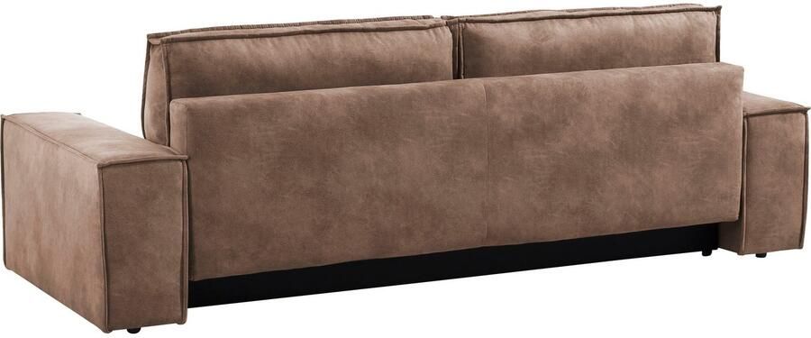 Home affaire 3-zitsbank SHERWOOD slaapbank (257 cm) ribfluweel velours vintage lederlook - Foto 13