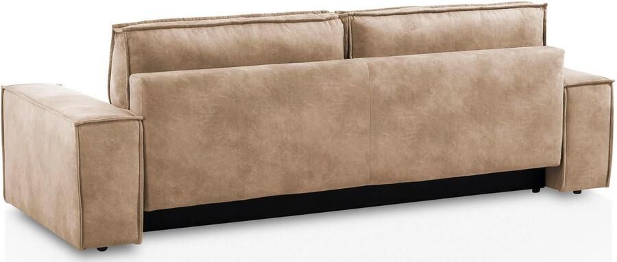 Home affaire 3-zitsbank SHERWOOD slaapbank (257 cm) ribfluweel velours vintage lederlook - Foto 13